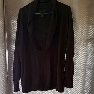 Lane Bryant Elegant Black Cowl Neck Sweater